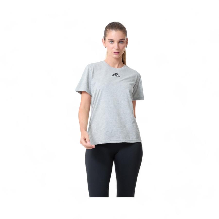 Polera Mujer Adidas Small Logo Polera Corta GrisGris Xs