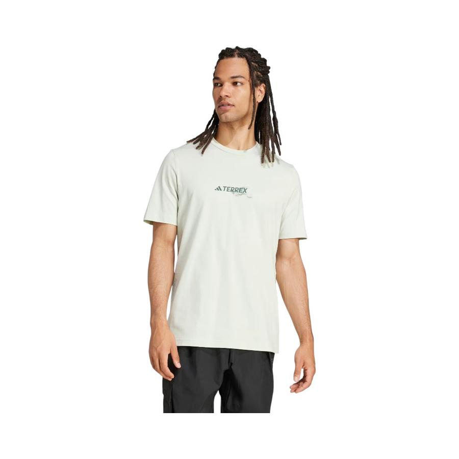 Polera Outdoor Hombre Adidas Terrex Estampada Verde