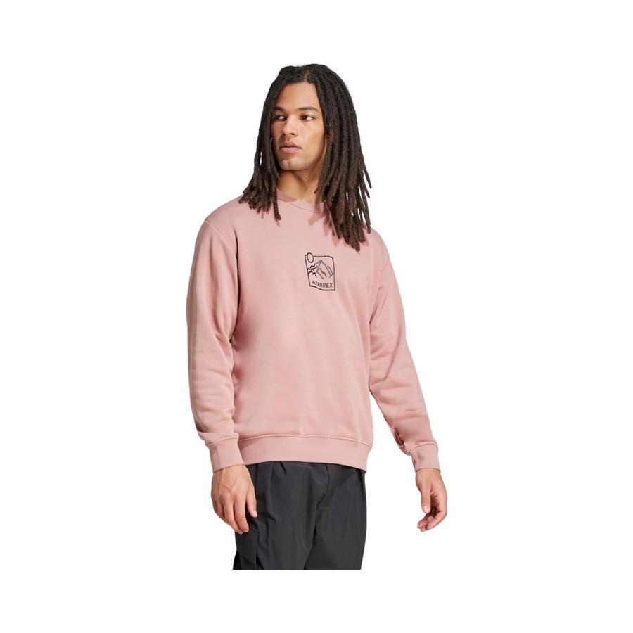 Polerón Outdoor Hombre Adidas Terrex Estampado RosadoRosado S