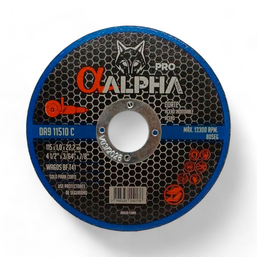 Disco De Corte Alpha Pro 4 1/2" 1 Mm Extra Fino