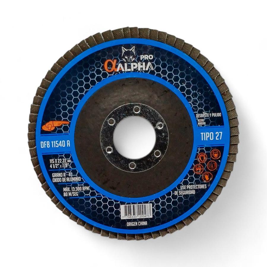 Disco Flap Alpha Pro Grano A40 4 1/2" Café