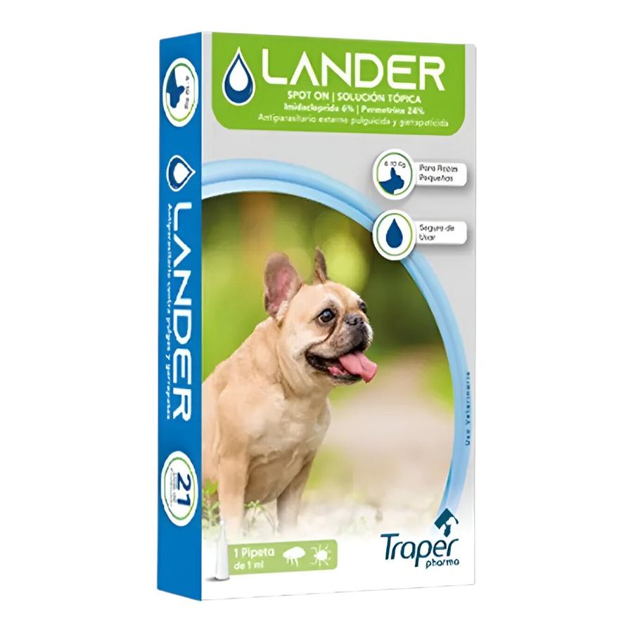 Pipeta Antiparasitaria Para Perros 4-10 kg Lander 1 ml