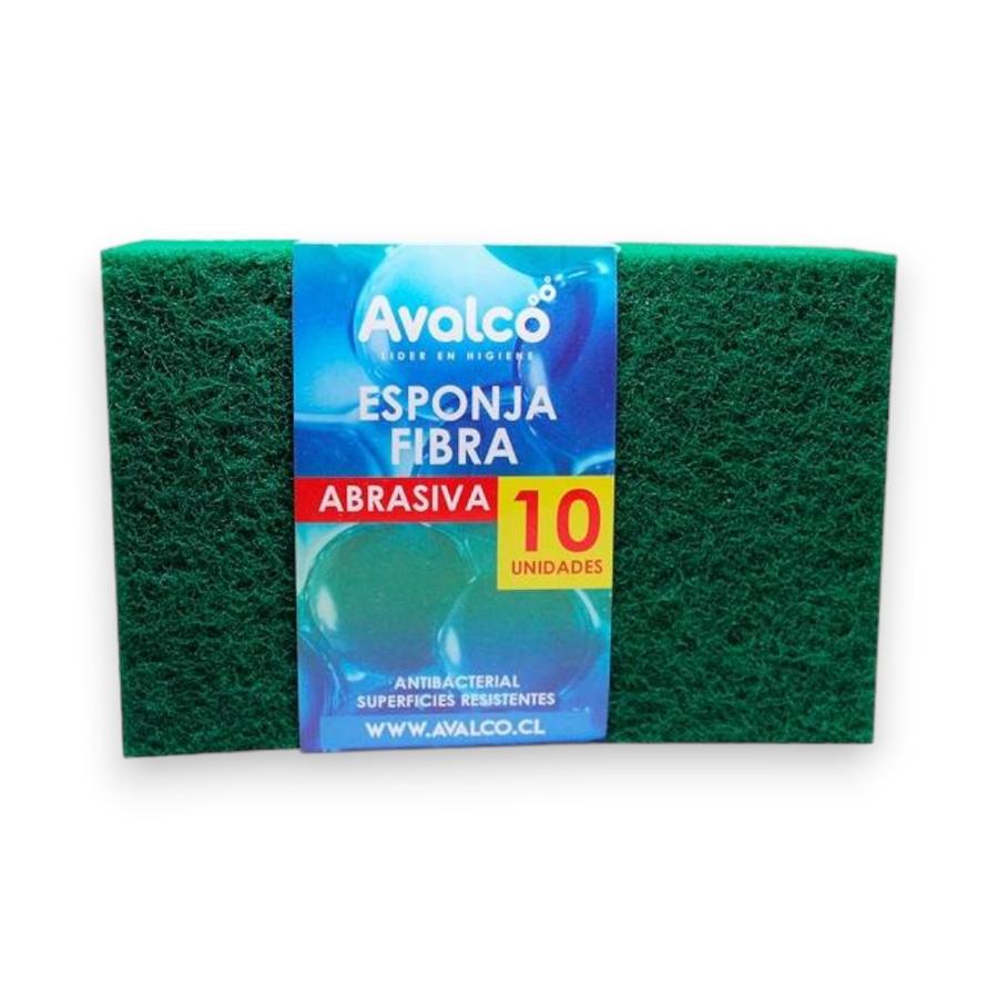 Esponja Fibra Abrasiva Avalco 15x10x0.6 Cm 10 Unidades