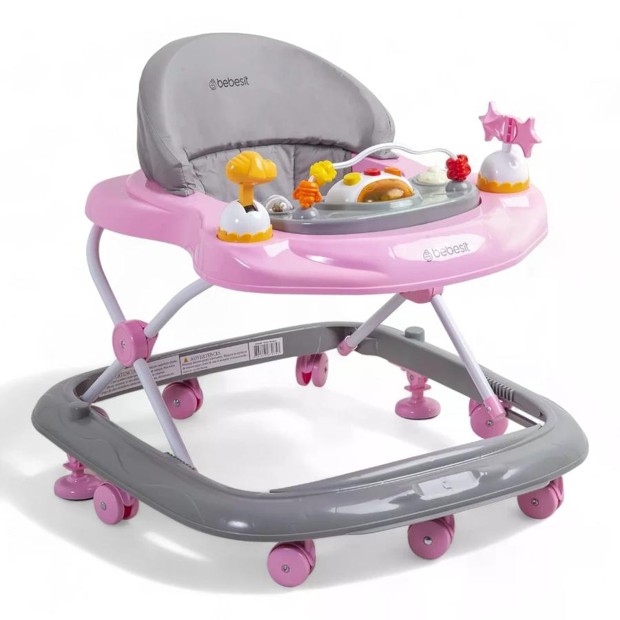 Andador Music Bebesit Airbus Gris Rosa