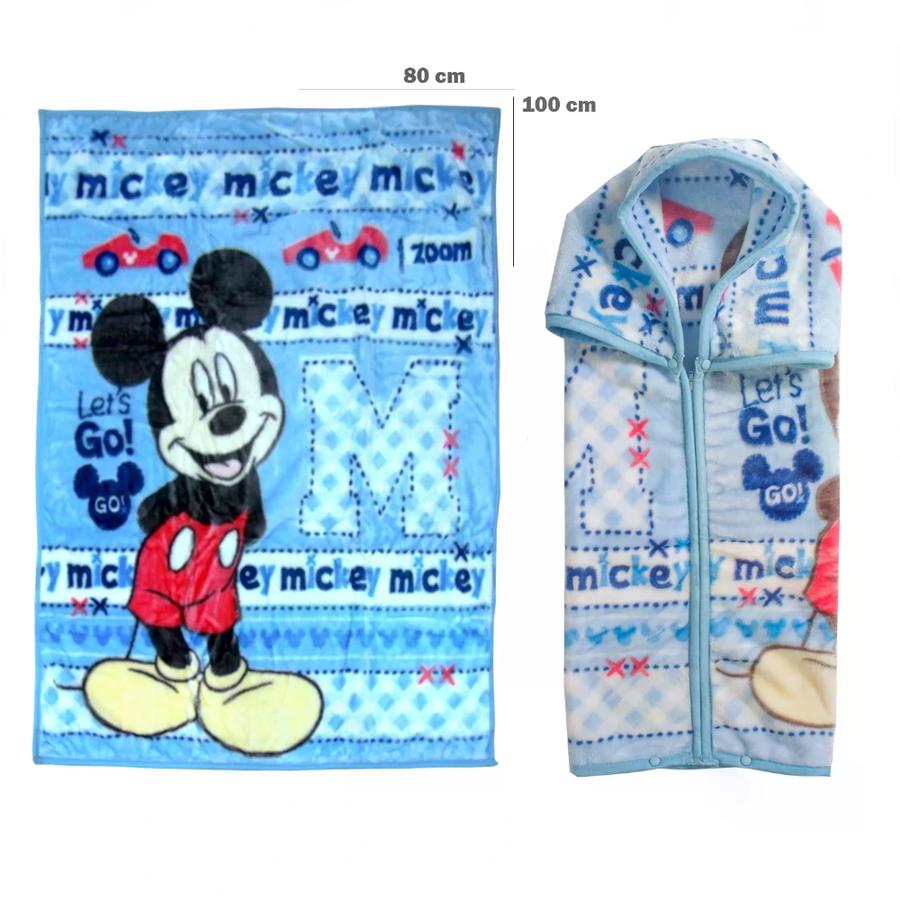 Saco Con Broche Bebesit Mickey Celeste