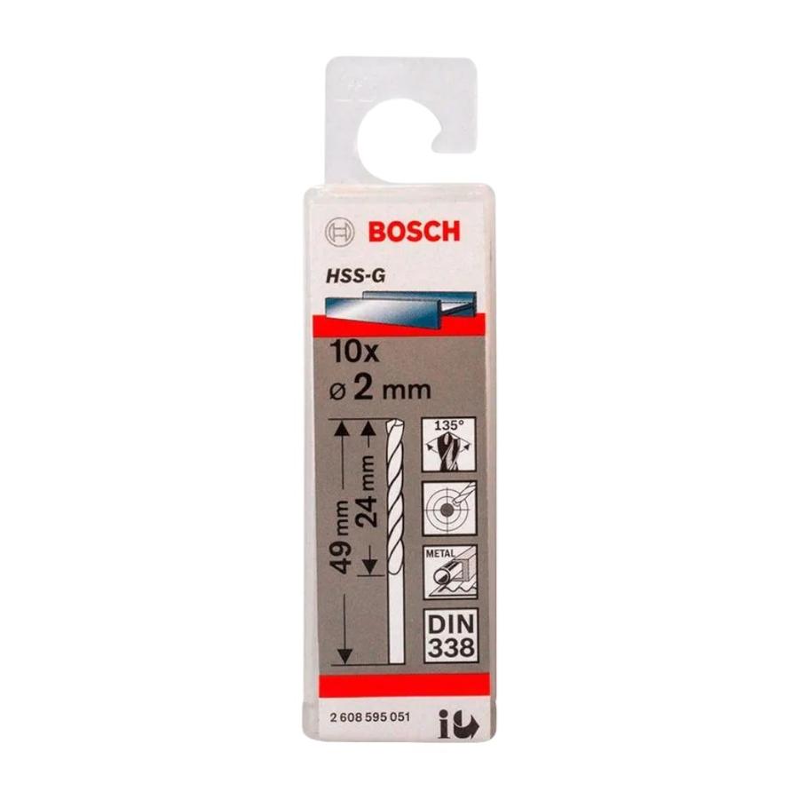 Broca de Metal Bosch HSS 2 MM 