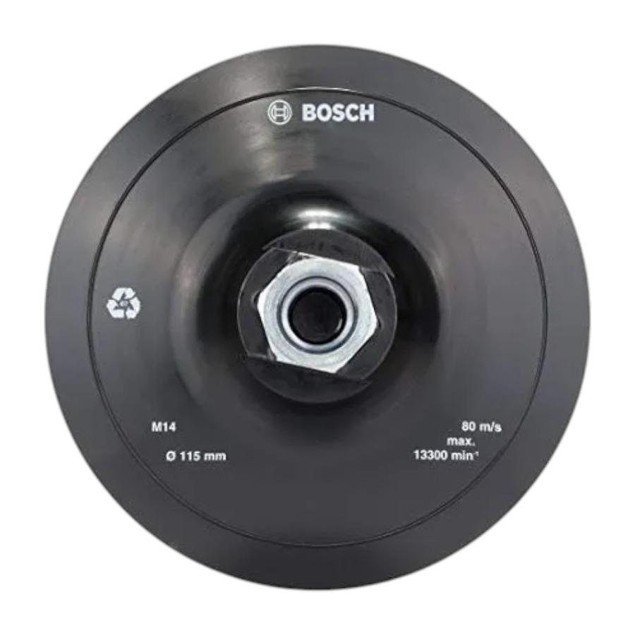Plato de Goma para Esmeril 4 1/2" Bosch con Velcro M14