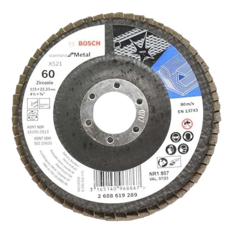 Disco Flap Bosch 115 MM GR60 Metal/Curvo