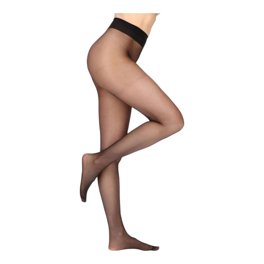 Panty Elasticada Mujer Caffarena Transparente Negro