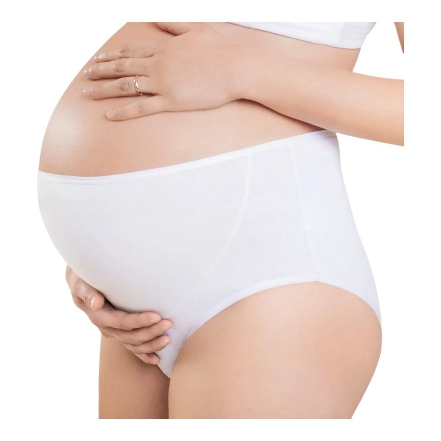 Calzón Maternal Mujer Caffarena Algodón Lycra Blanco