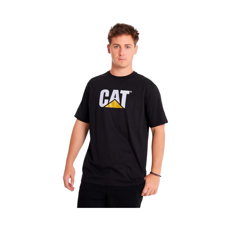 Polera Hombre Caterpillar Logo Grande Central NegroNegro S