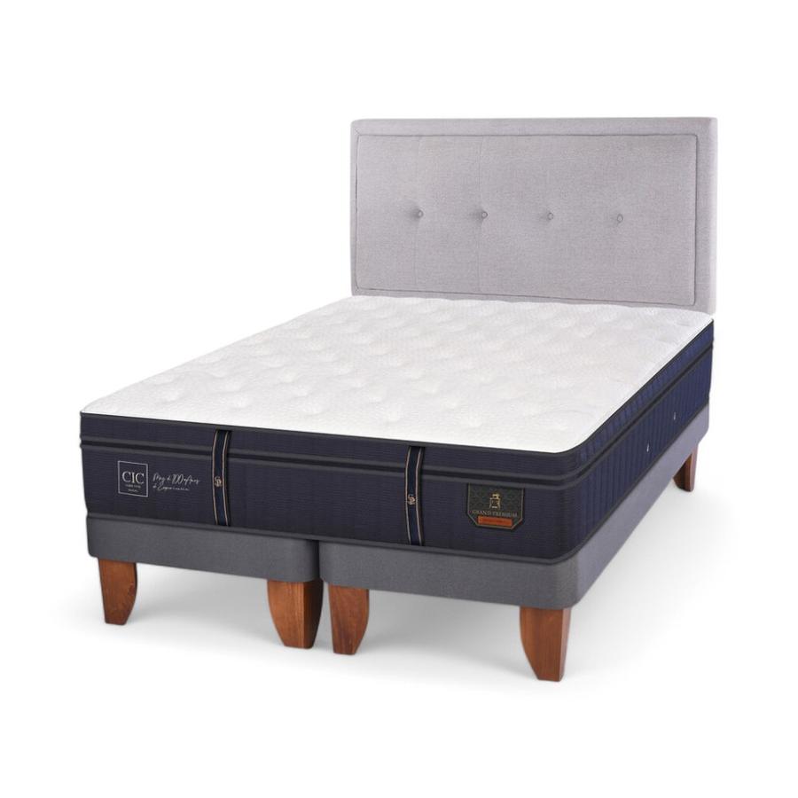 Cama CIC Grand Premium 2 Plazas Dividida + Respaldo Ganges