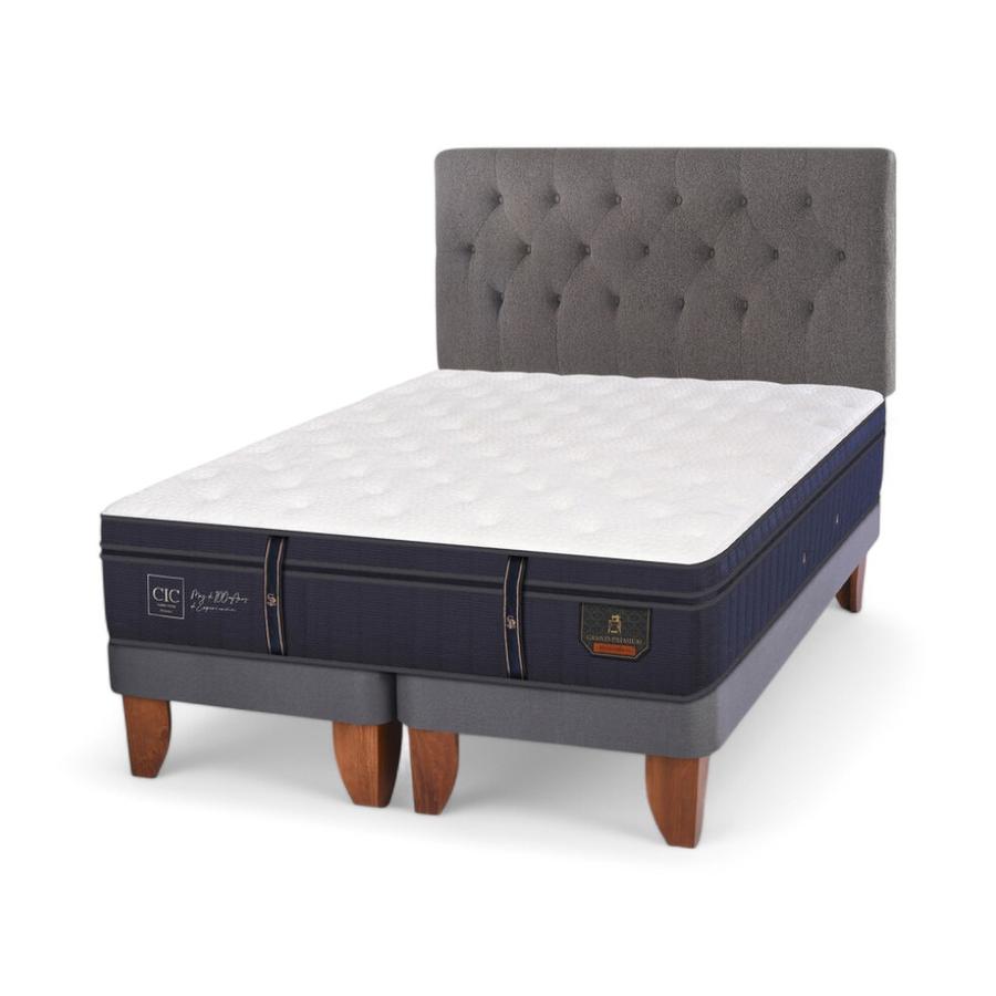 Cama CIC Grand Premium 2 Plazas Dividida + Respaldo Kavery