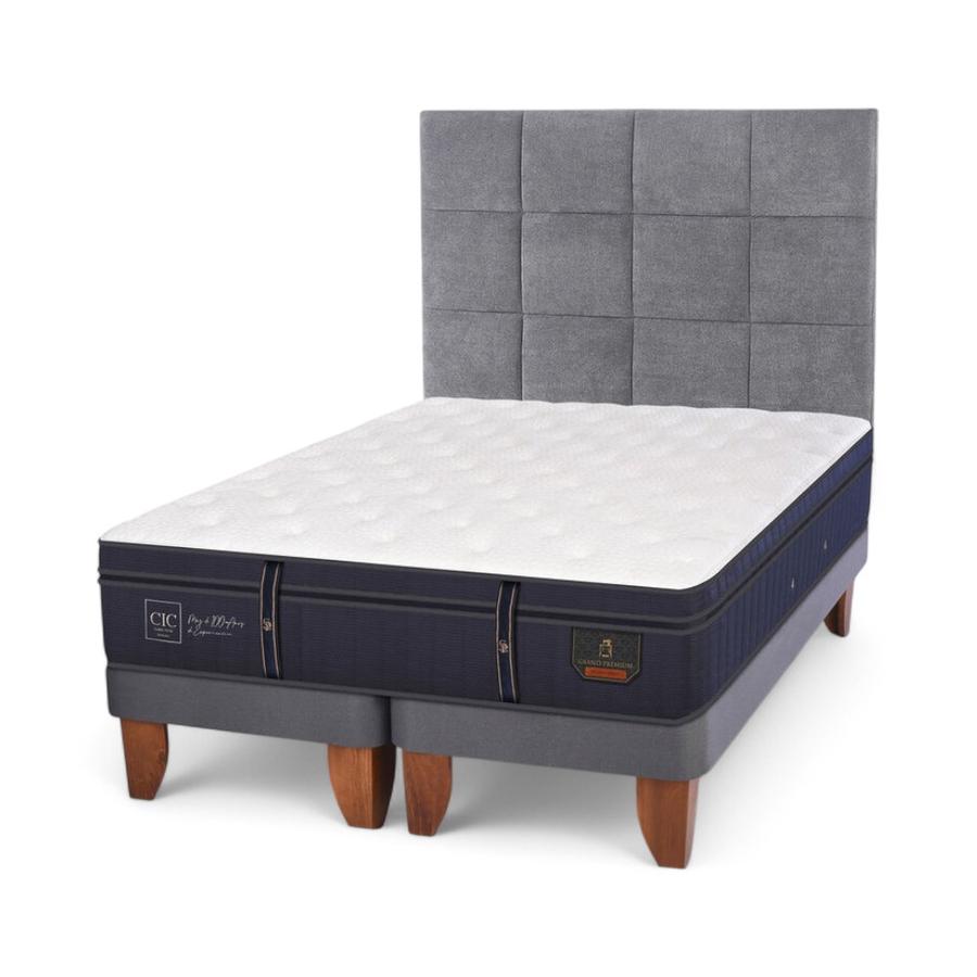 Cama CIC Grand Premium 2 Plazas Dividida + Respaldo Támesis