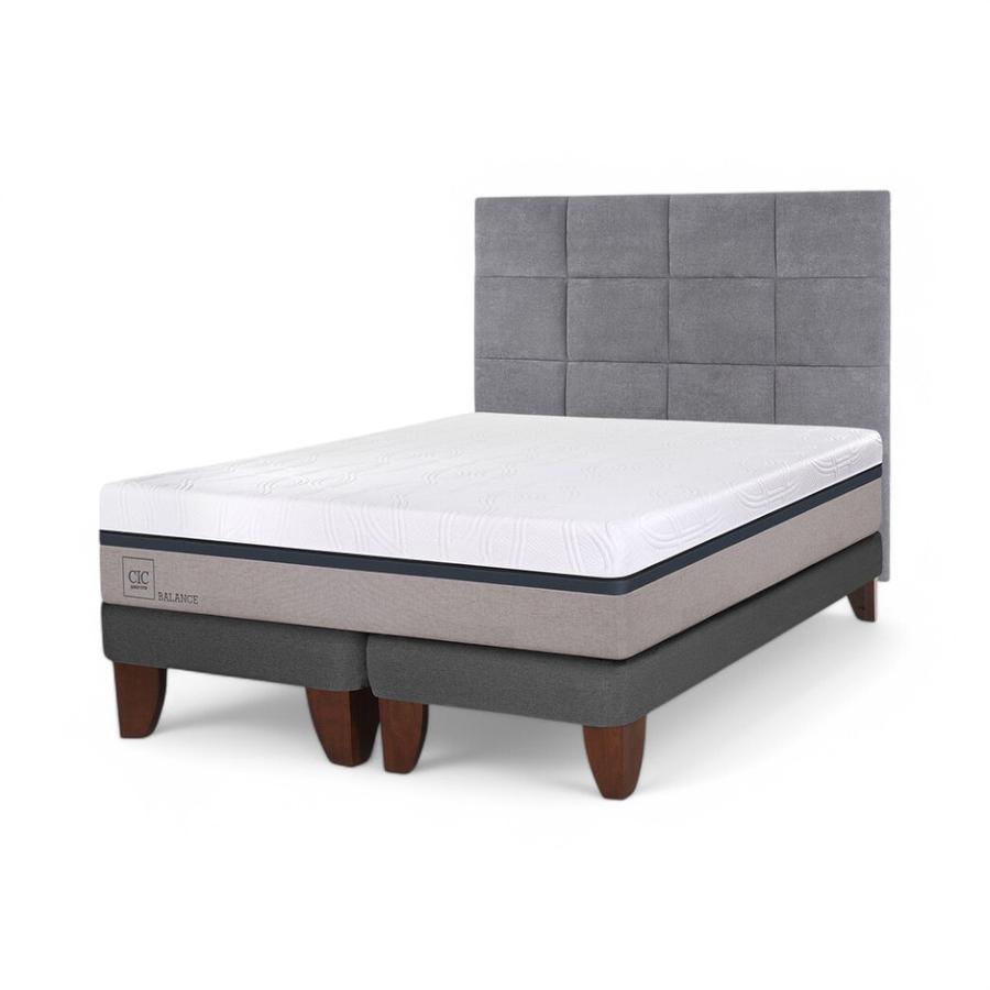 Cama CIC Balance Super King Base Dividida + Respaldo Támesis
