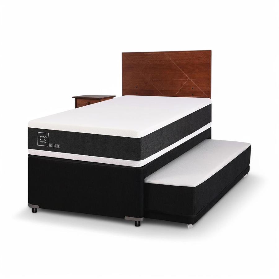 Diván CIC Ortopedic 1.5 Plazas + Muebles Villarica Chocolate