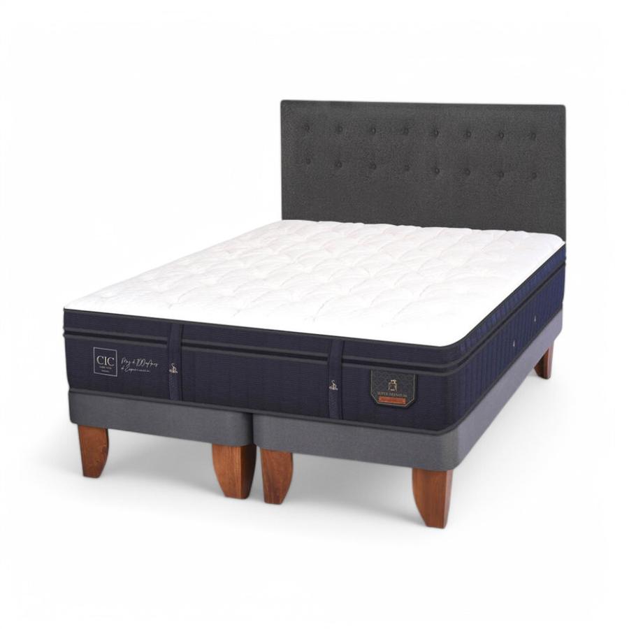 Cama CIC Super Premium King Base Dividida+Respaldo Éufrates