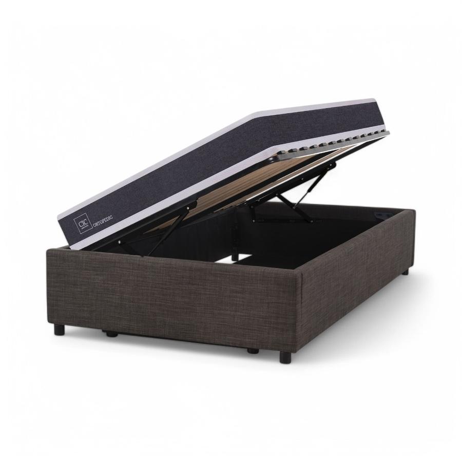 Cama CIC Space Box Ortopedic 1.5 Plazas