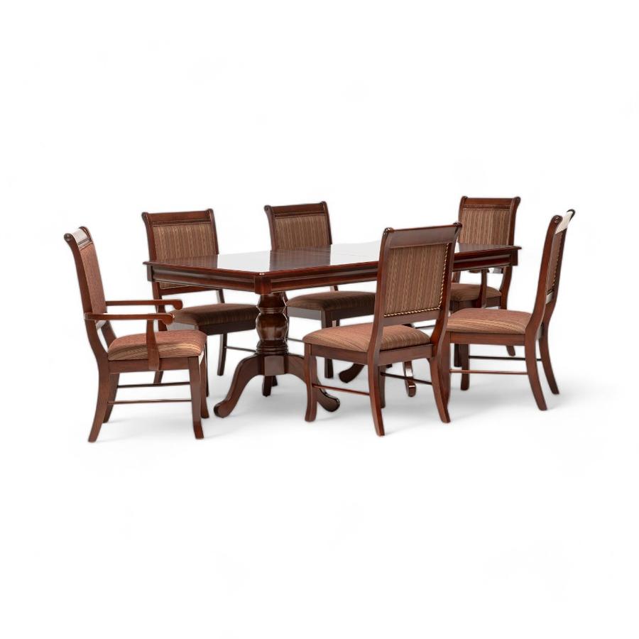 Comedor Daniels Ternara + 4 Sillas + 2 Sitiales Café