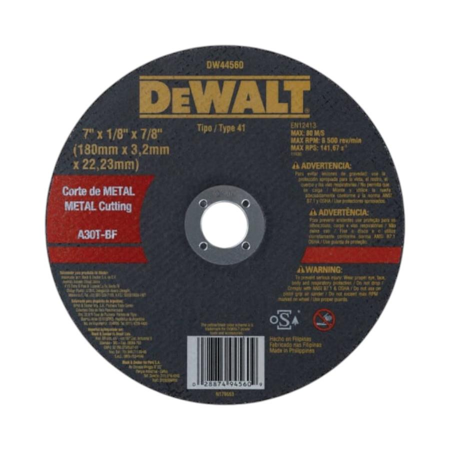 Disco Corte Metal 7" DEWALT Profesional
