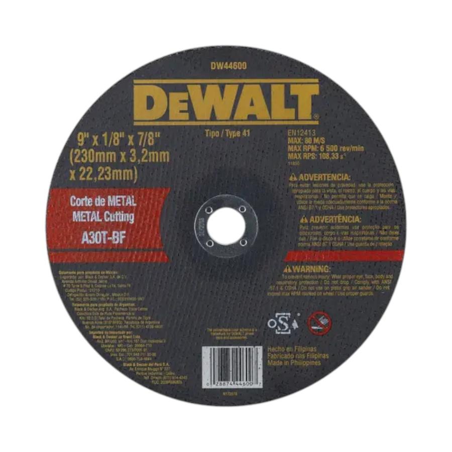 Disco Corte Metal 9" DEWALT Profesional