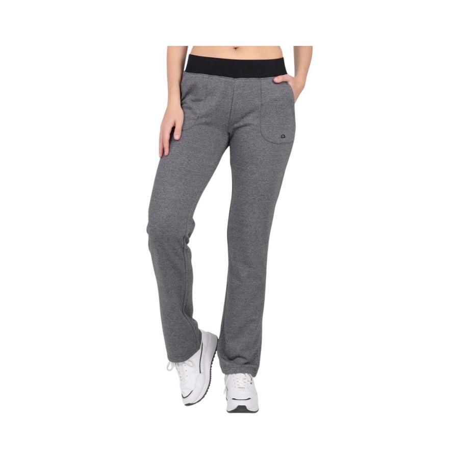 Pantalón Buzo Mujer Ellesse Clara Tiro Medio Gris Charcoal