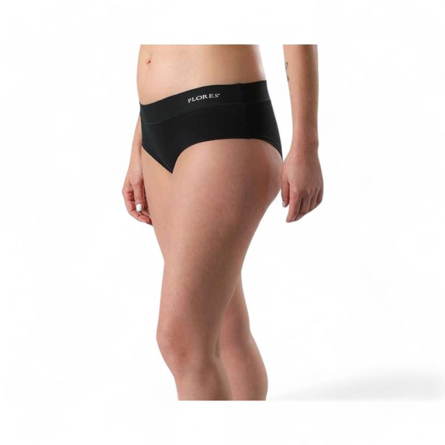 Pack 3 Pantaletas Mujer Flores 25007 Algodón Negro