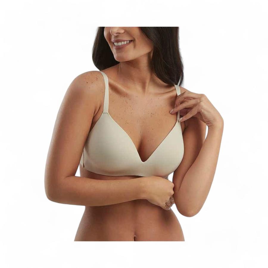 Sostén Mujer Flores 5082 Liso Sin Arco Copa C ChampagneChampagne 34c