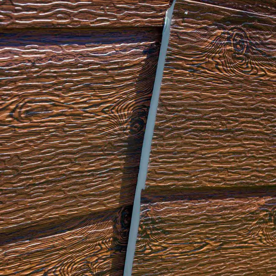 Revestimiento Metálico 3900x383x16Mm Café Oscuro