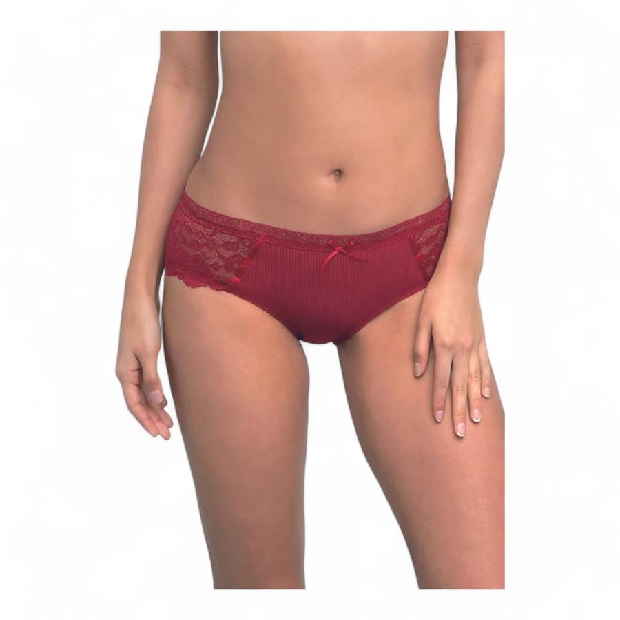 Pantaleta Mujer Intimate Encaje Microfibra RojoRojo S