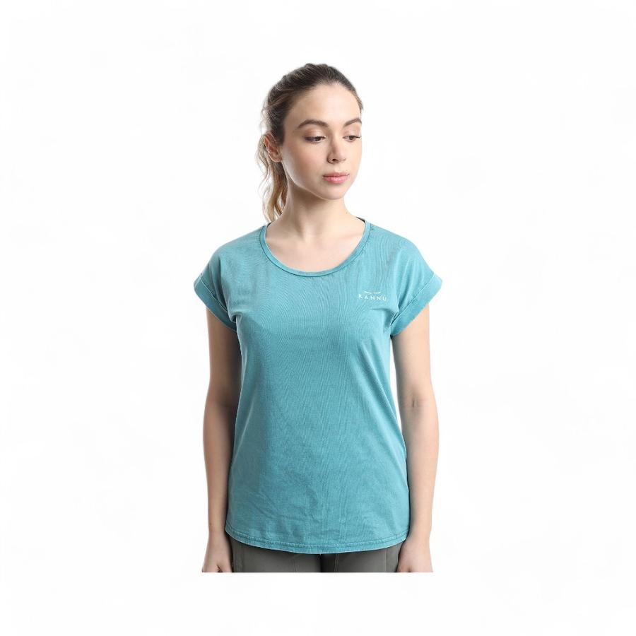 Polera Mujer Kannu Mini Logo Manga Corta TurquesaTurquesa Xs