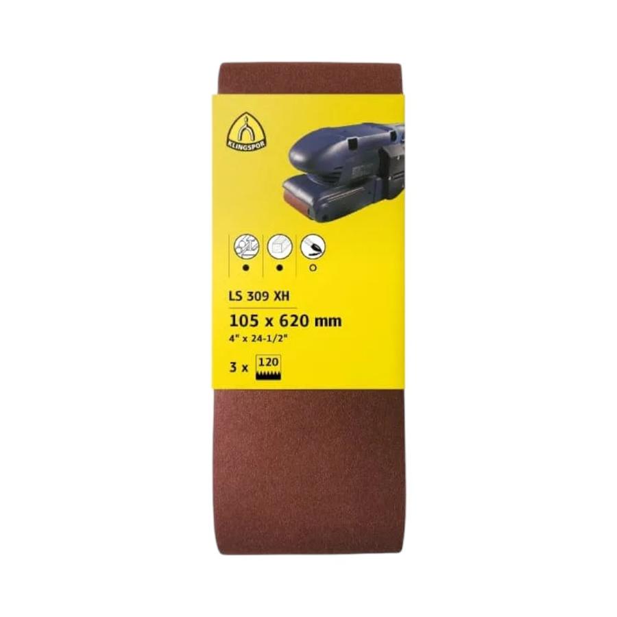 Set de Lija de Banda Klingspor 4x24 GR 60