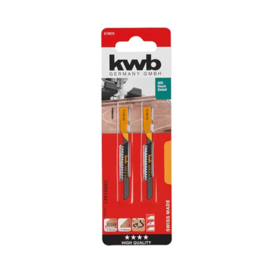 Set 2 Hojas Sierra Caladora KWB 2mm