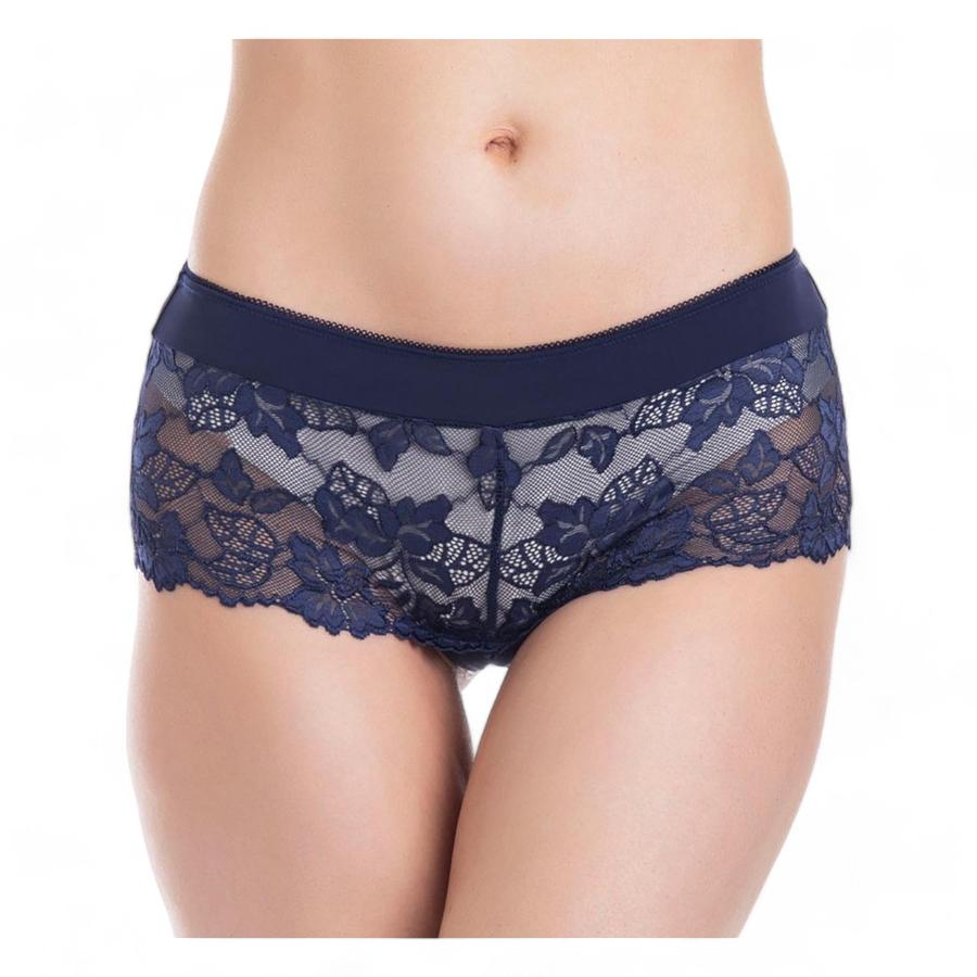 Pantaleta Encaje & Microfibra Mujer Lady Genny Azul