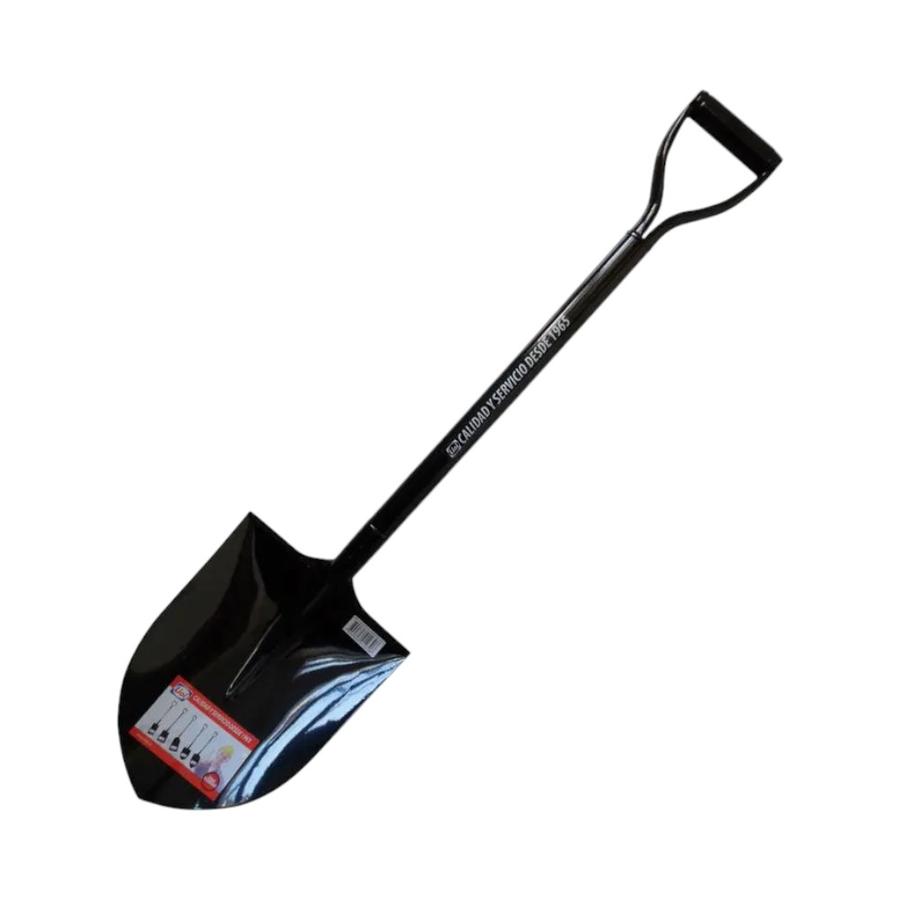 Pala Punta Huevo Lioi Mango Metálico Negro