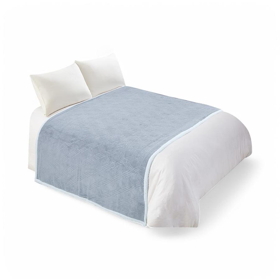 Manta De Polar Sherpa Suave Grande 130x160 Cm Gris