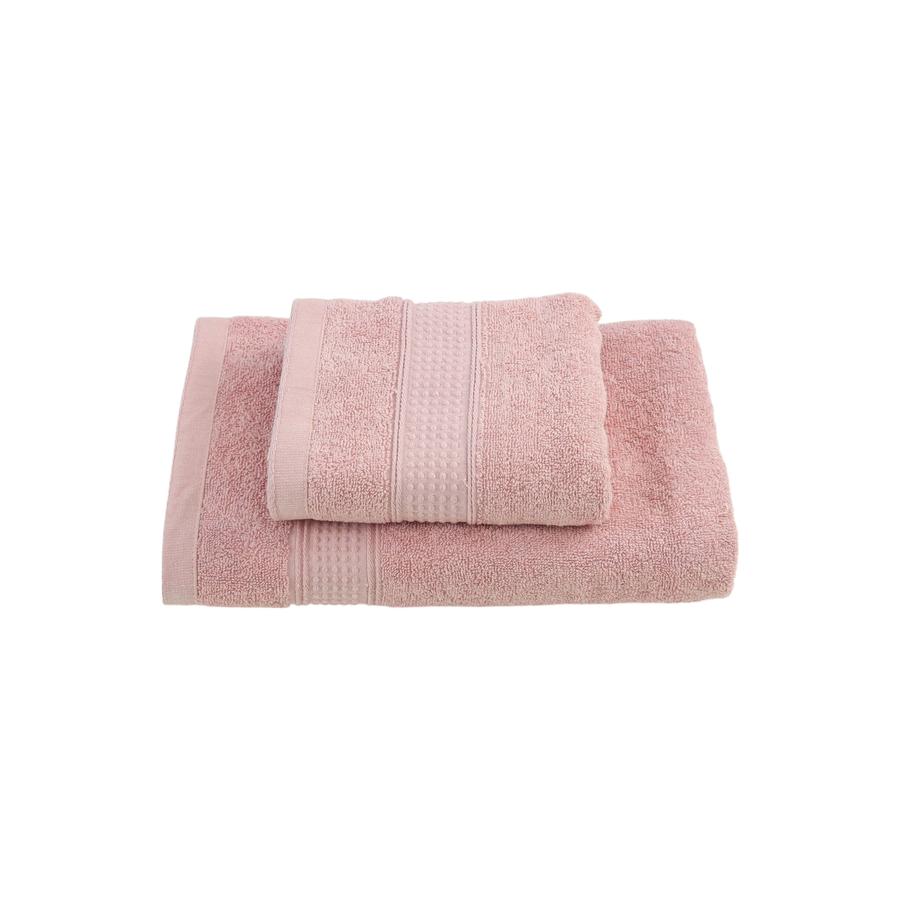 Set Toalla 400 GMS Mano + Baño cm Rosado
