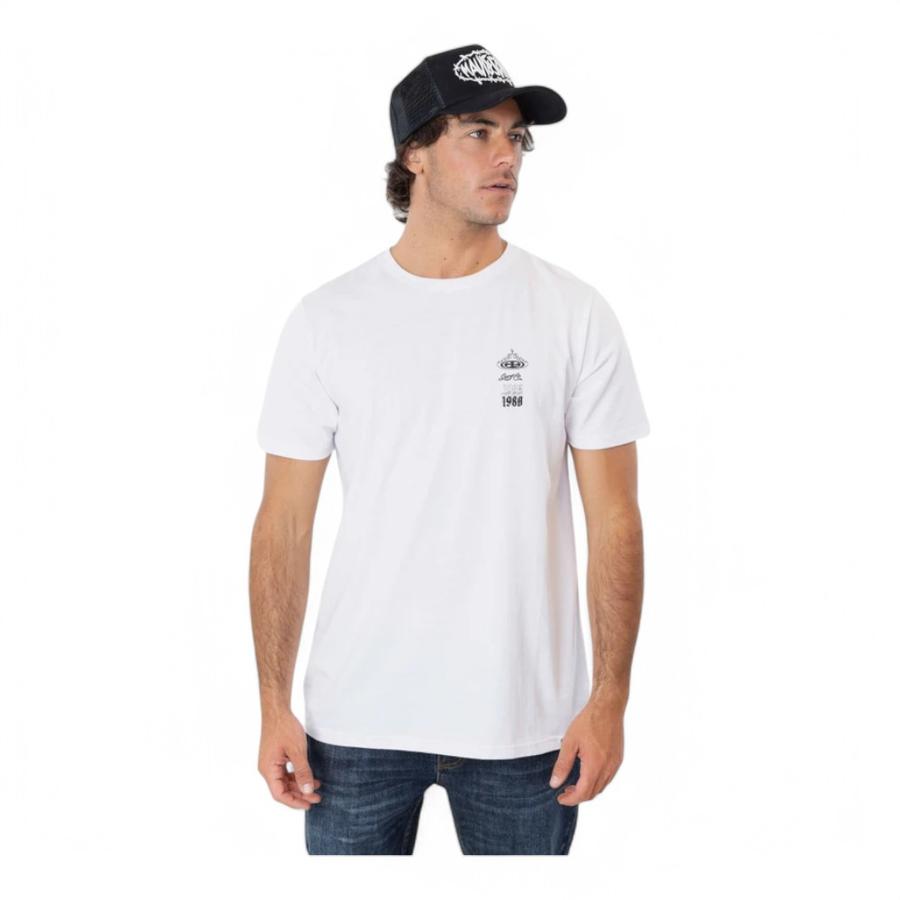 Polera Hombre Maui Island Explorer Blanco