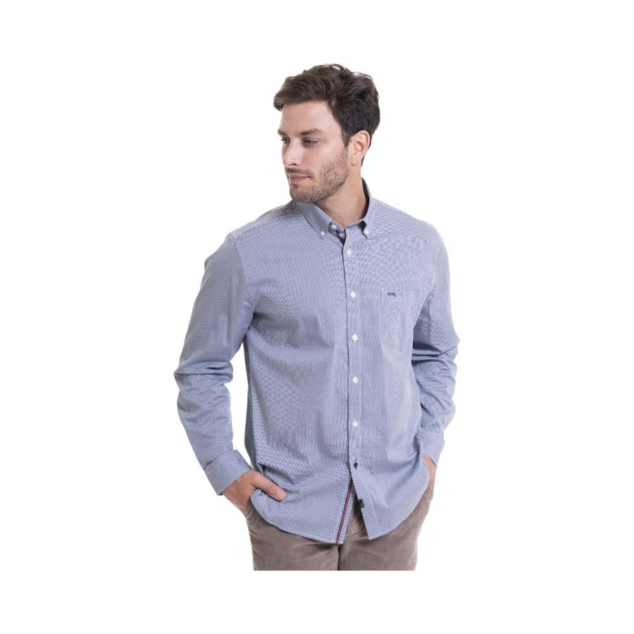 Camisa Hombre McGregor Bronx Mini Cuadros Azul