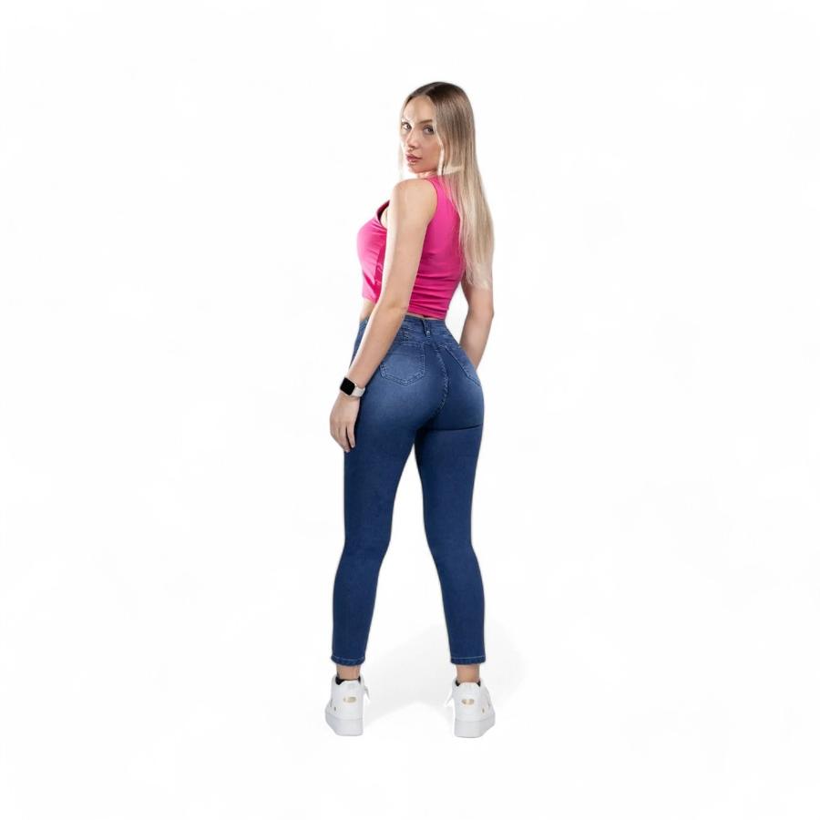 Jeans Mujer Mohicano Jeans 3636 Push Up Skinny Azul