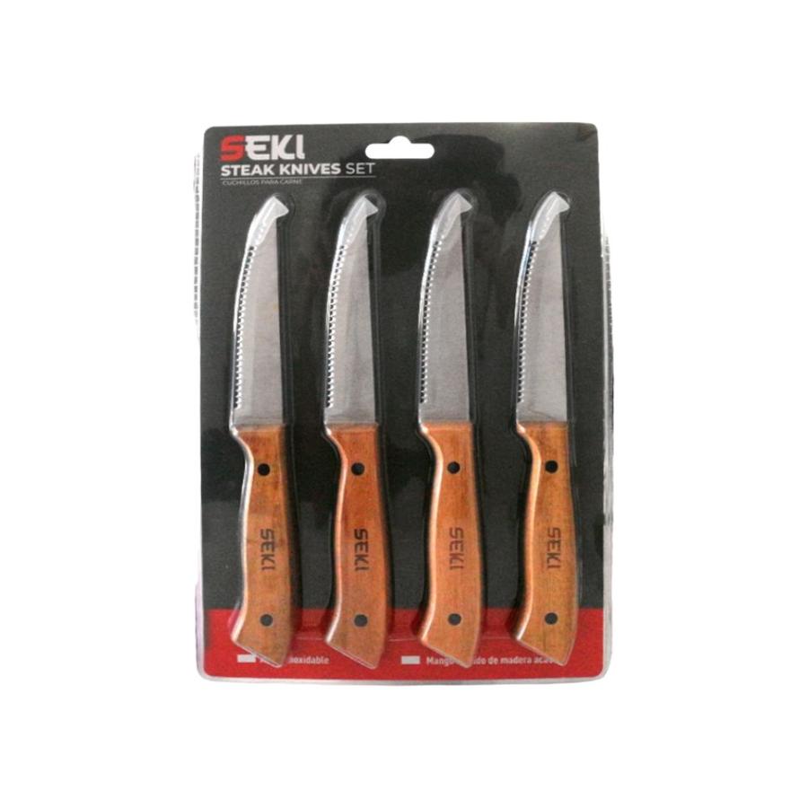 Pack 4 Cuchillos 1.5 Mm Nadir Asado Café