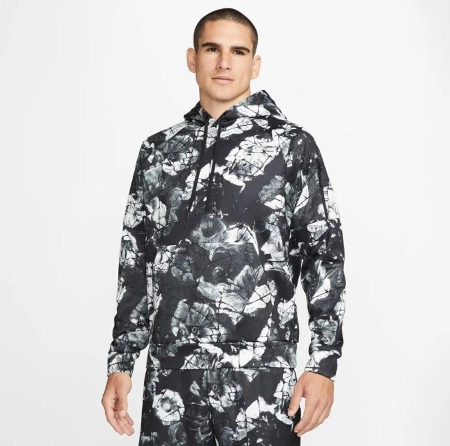 Poleron Nike Therma-fit Hombre Negro/blanco Negro S