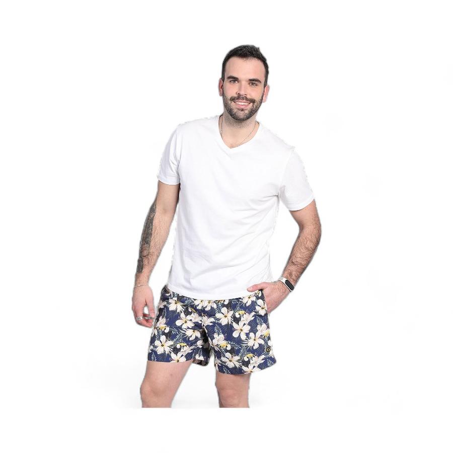 Polera Hombre Potros Roma Cuello V Blanco