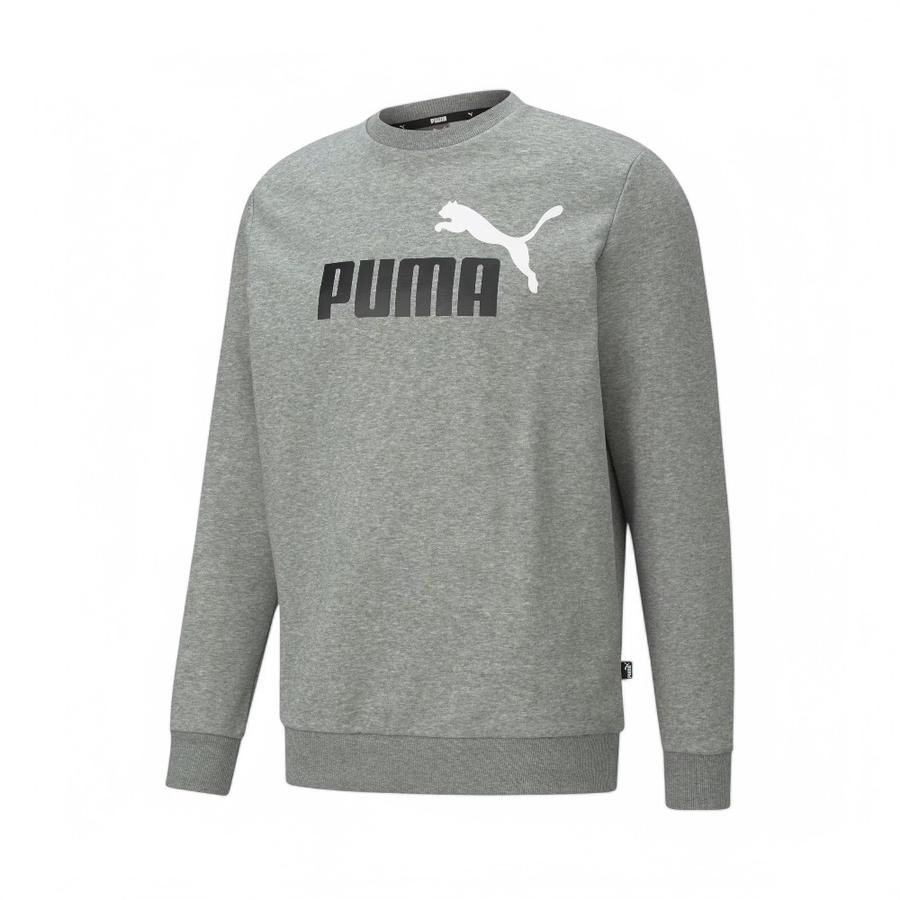 Polerón Hombre Puma Essentials+ Cuello Redondo Gris ClaroGris S