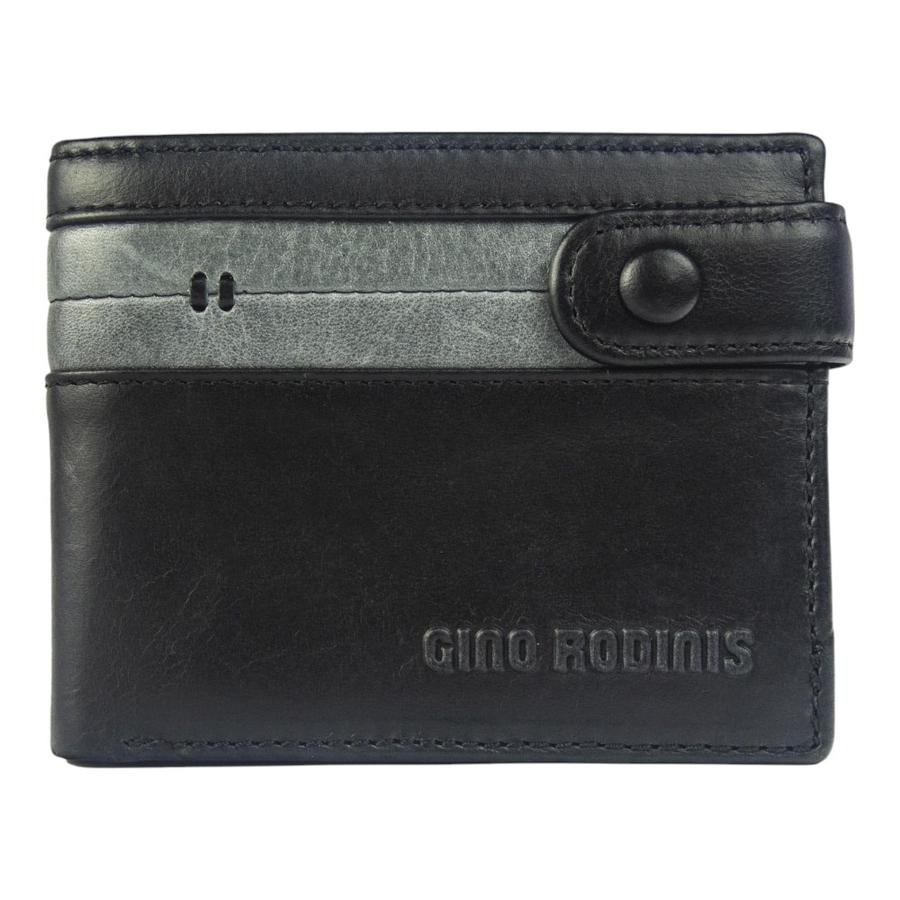 Billetera Hombre Paolo 675NG Negro/Acero Gino Rodinis