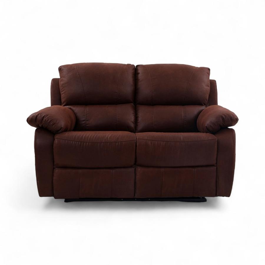Sofá Reclinable Manual Rosen Orson 2 Cuerpos Café Brandy