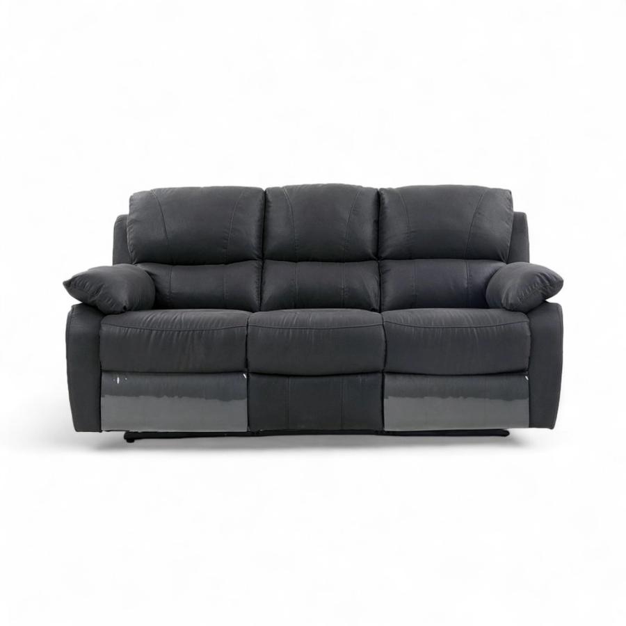 Sofá Reclinable Manual Rosen Orson 3 Cuerpos Gris
