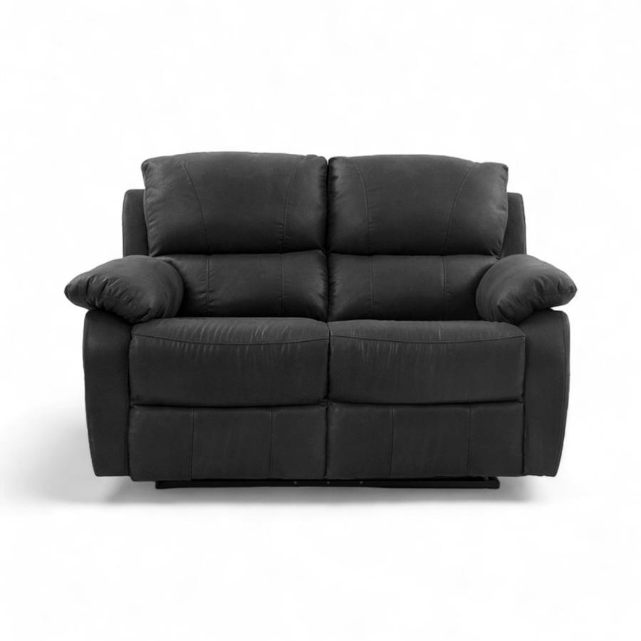 Sofá Reclinable Manual Rosen Orson 2 Cuerpos Gris Oscuro