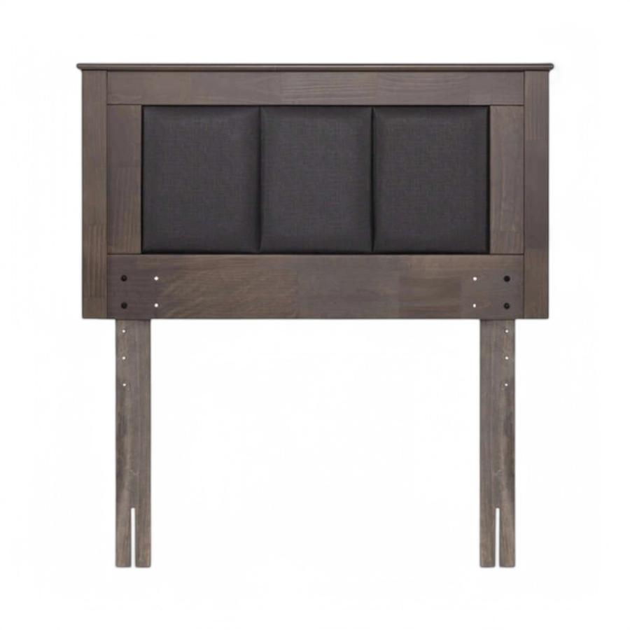 Respaldo De Cama Rosen Rachel Madera 1.5 Plazas Gris
