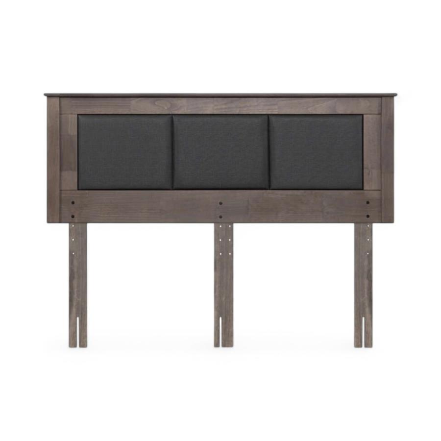 Respaldo De Cama Rosen Rachel Madera King Gris